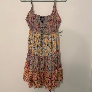 Angie Multicolor Floral Dress with Spaghetti Straps